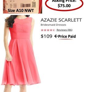 Azazie Scarlett Knee Length Bridesmaid Dress